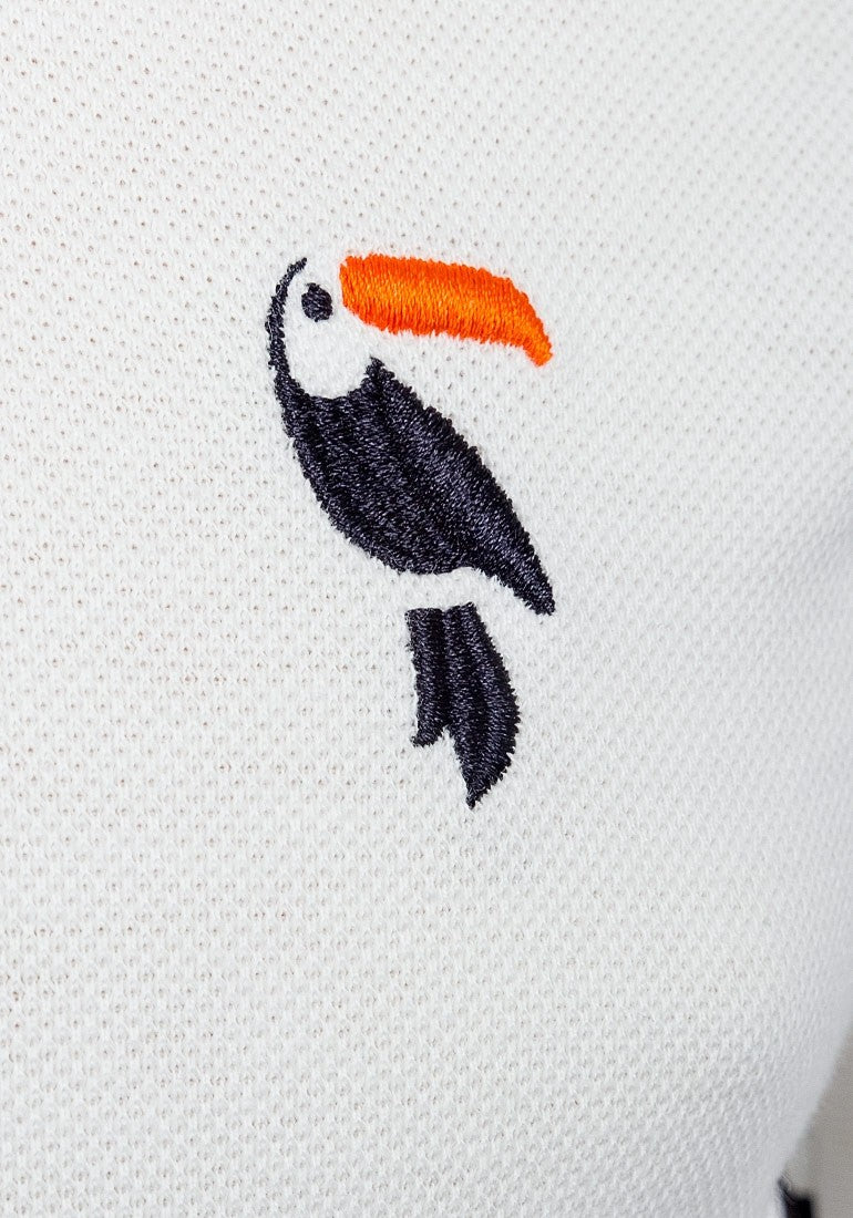 Men's Golf T-Shirt Toucan Pique Short Sleeve Polo Shirt