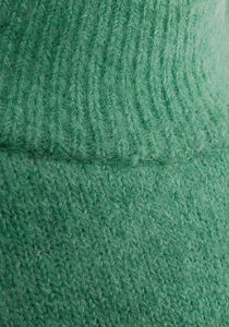 Green High Neck Soft Knitted Jumper Dress