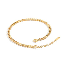 Load image into Gallery viewer, Ladies Gold 316L Stainless Steel Cuban Foot Curb Chain Anklets
