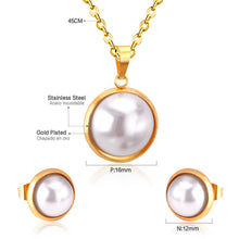 Load image into Gallery viewer, Ladies Silver Gold Chain &amp; Pearl Necklace set
