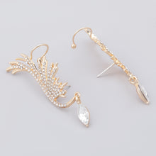 Load image into Gallery viewer, Angel Wings Rhinestone Dangling Crystal Ear Cuff Crawlers Earrings
