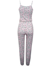 Load image into Gallery viewer, Girls White Multi Floral Printed Frill Soft Strappy Jumpsuits
