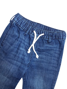 Boys Dark Blue Denim Jogger Jeans