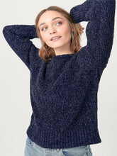 Load image into Gallery viewer, Ladies Ellos Navy Signe Soft Chenille Plus Size Jumper

