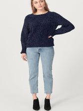 Load image into Gallery viewer, Ladies Ellos Navy Signe Soft Chenille Plus Size Jumper
