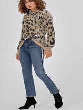 Load image into Gallery viewer, Ladies Beige Wool Blend Animal Print Knitted Jumper
