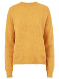 Gold Petronella Wool Blend Ribbed Knit Plus Size Jumper