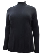 Load image into Gallery viewer, Pink Black Ivory High Neck Thick Soft Knit Plus Size  Jumpers
