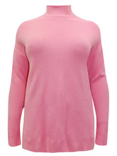 Load image into Gallery viewer, Pink Black Ivory High Neck Thick Soft Knit Plus Size  Jumpers
