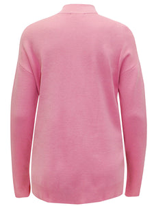 Pink Black Ivory High Neck Thick Soft Knit Plus Size  Jumpers