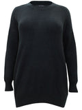 Ladies Soft Knit Crew Neck Flattering Plus Size Jumpers