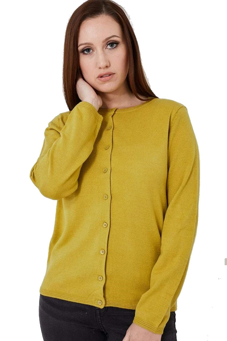 Mustard Yellow relaxed knit Cardigan