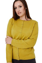 Load image into Gallery viewer, Mustard Yellow relaxed knit Cardigan
