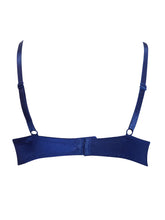Load image into Gallery viewer, Trofé Dark-Blue Evy Floral Lace Bra
