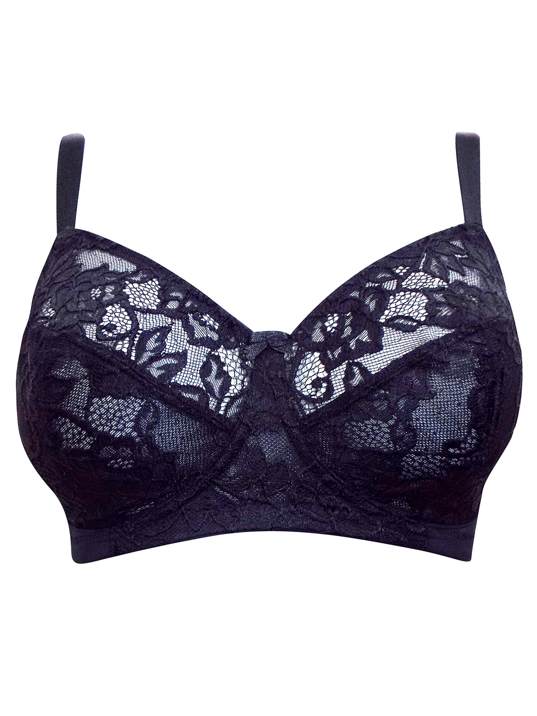Ladies Black All Over Lace Non-Padded Full Cup Bra