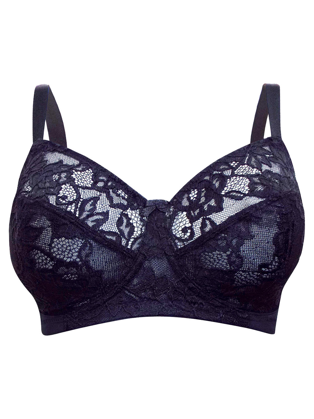 Ladies Black All Over Lace Non-Padded Full Cup Bra