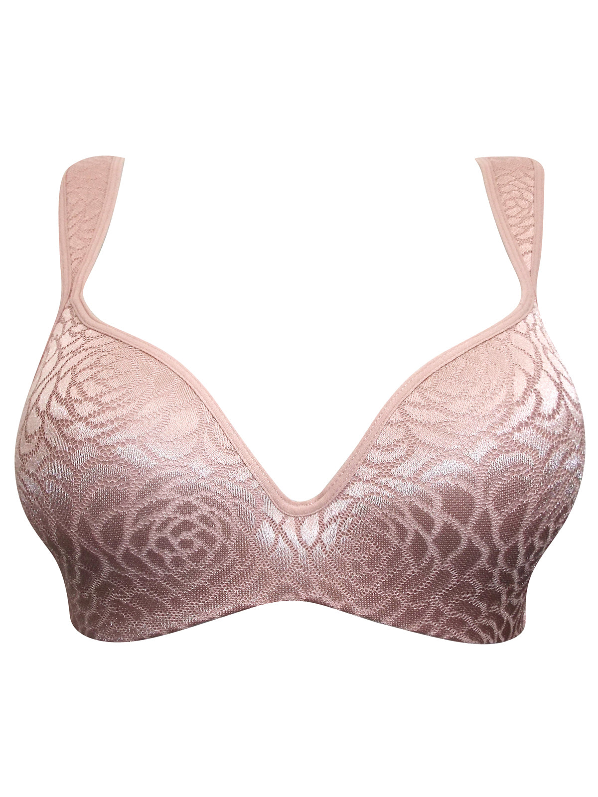 Ladies Trofé Taupe Elegant Jacquard Padded T-Shirt Bra