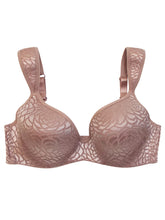 Load image into Gallery viewer, Ladies Trofé Taupe Elegant Jacquard Padded T-Shirt Bra
