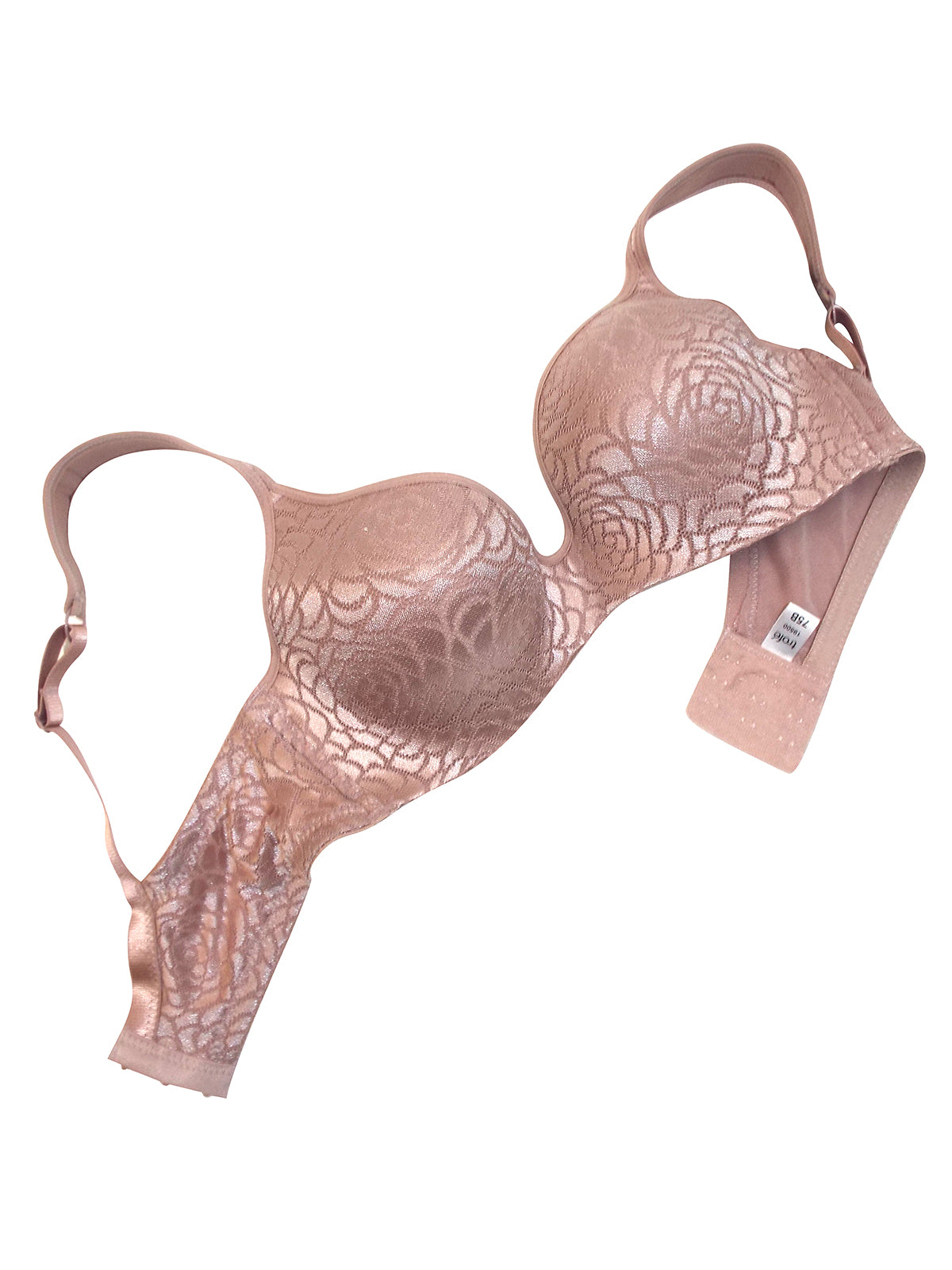 Ladies Trofé Taupe Elegant Jacquard Padded T-Shirt Bra