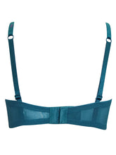Load image into Gallery viewer, Ladies Emerald Green Sleek Floral Lace Underwired Balconette Bra
