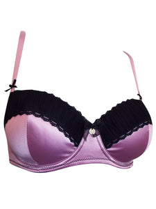 Pink & Black Claudia Underwired Balconette Support Womens Bra