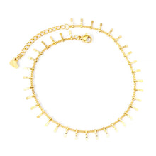 Load image into Gallery viewer, Ladies Gold Dainty &amp; Minimalist Dangling Tassel Anklet Bracelet Foot Ankle Chain
