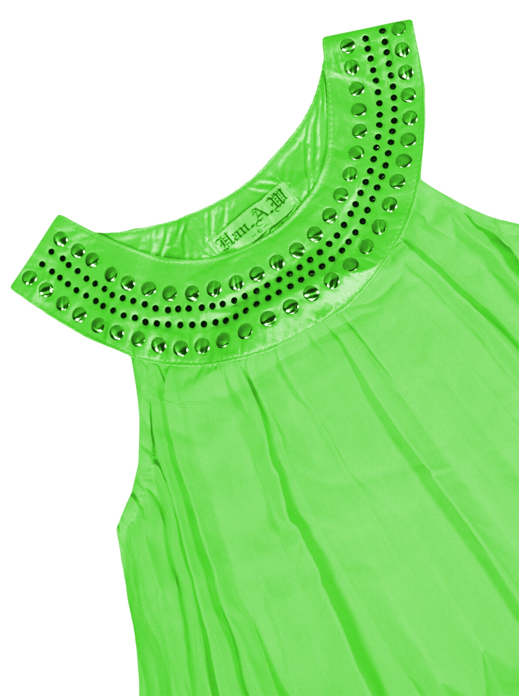 Girls Lime Chiffon Tunic Top & Leggings Set