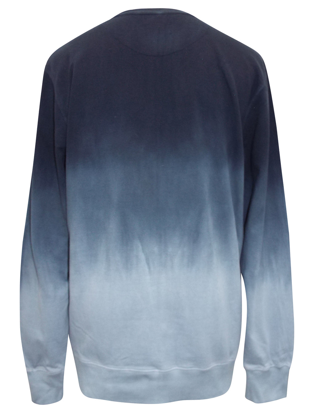 Mens Big &Tall Grey Pure Cotton Rich Knit Dip Dye Jumper