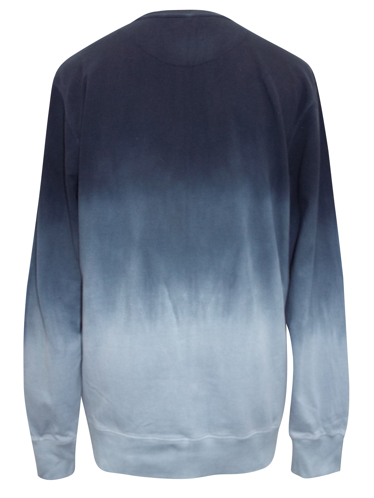 Mens Big &Tall Grey Pure Cotton Rich Knit Dip Dye Jumper