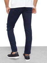 Load image into Gallery viewer, Navy Morrow Ripped Open Knee Skinny Fit Denim Jeans
