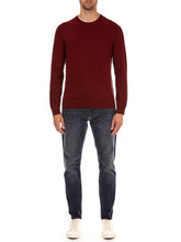 Load image into Gallery viewer, Men Dark Red Cotton Blend Crew Neck Knitted Jumper
