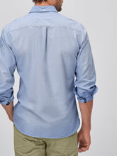 Load image into Gallery viewer, Mens Sky-Blue Pure Cotton Oxford Collared Long sleeves Shirt
