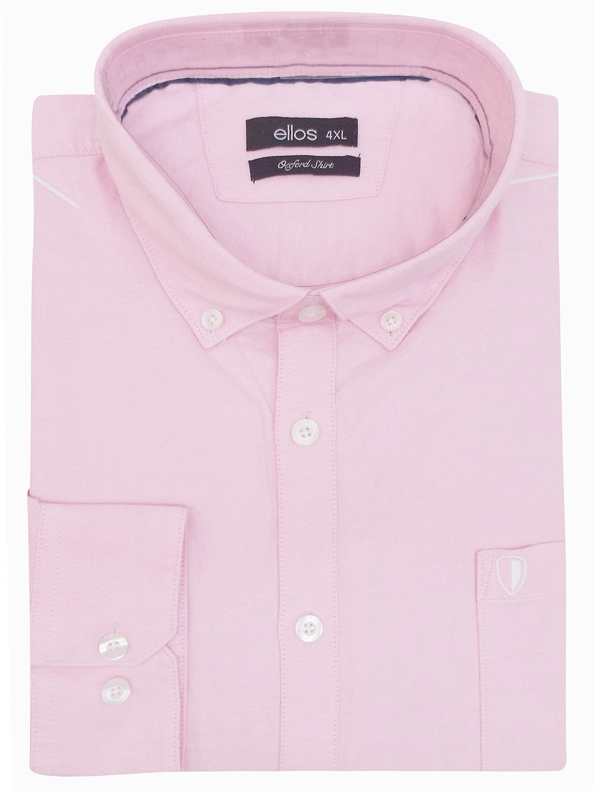 Mens Pink Pure Cotton Oxford Longsleeve Shirt