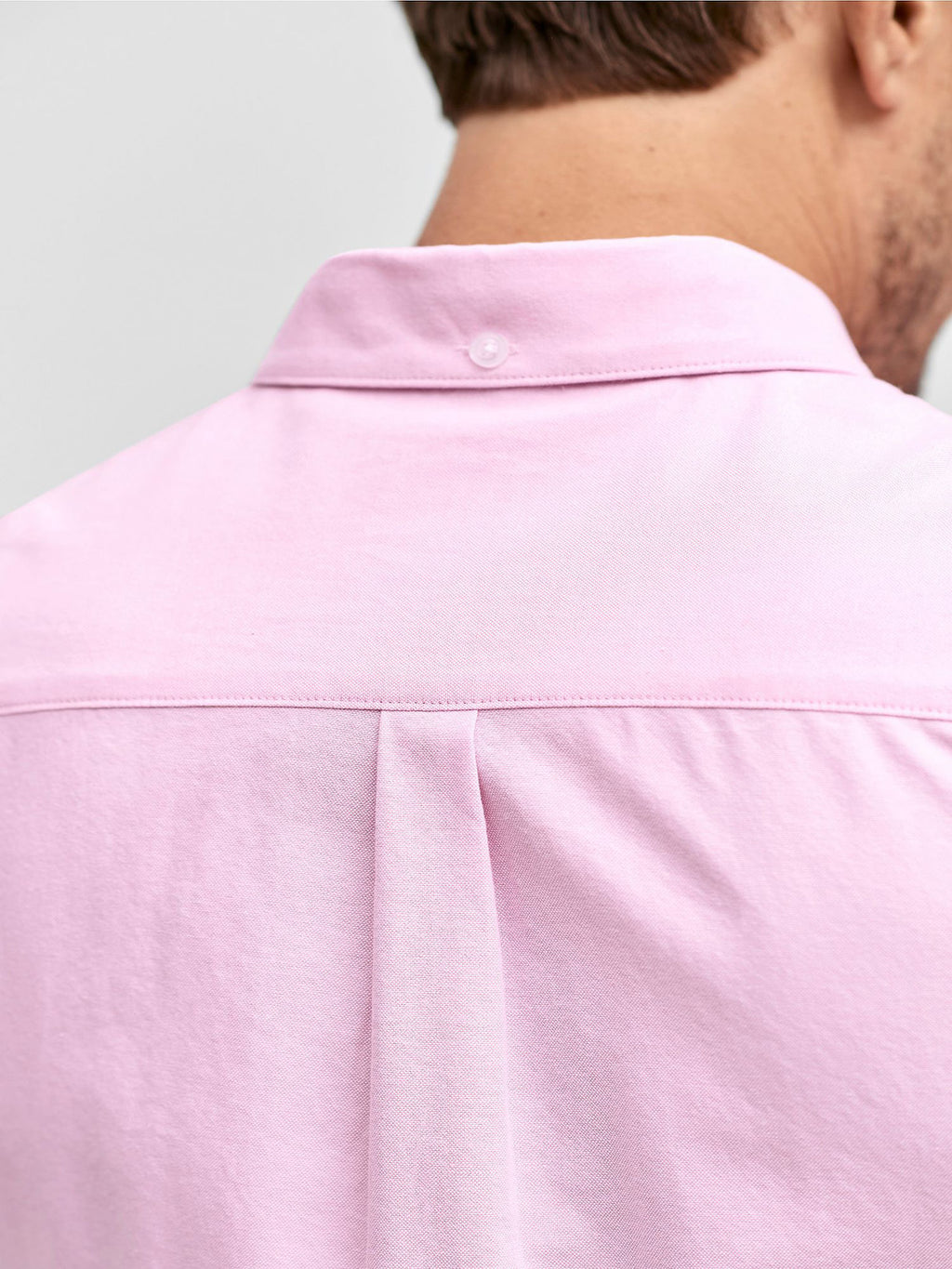 Mens Pink Pure Cotton Oxford Longsleeve Shirt