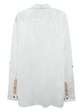 Load image into Gallery viewer, Mens Jacamo White Pure Cotton Long Sleeve Military Collared Shirt
