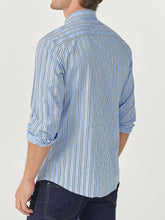 Load image into Gallery viewer, Mens Blue Big &amp; Tall Pure Cotton Woven Striped Shirt
