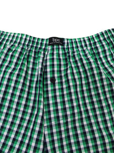 Mens Boxers 3 Pack Pure Cotton Woven Check Brief Shorts