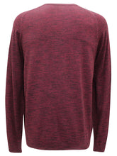 Load image into Gallery viewer, Mens  Burgundy Cotton Rich Soft Knit Textured Crew Neck Long Sleeve Jumper
