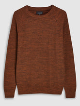 Load image into Gallery viewer, Mens Dark Rust Pure Cotton Crew Neck Thick Knitted Jumpers
