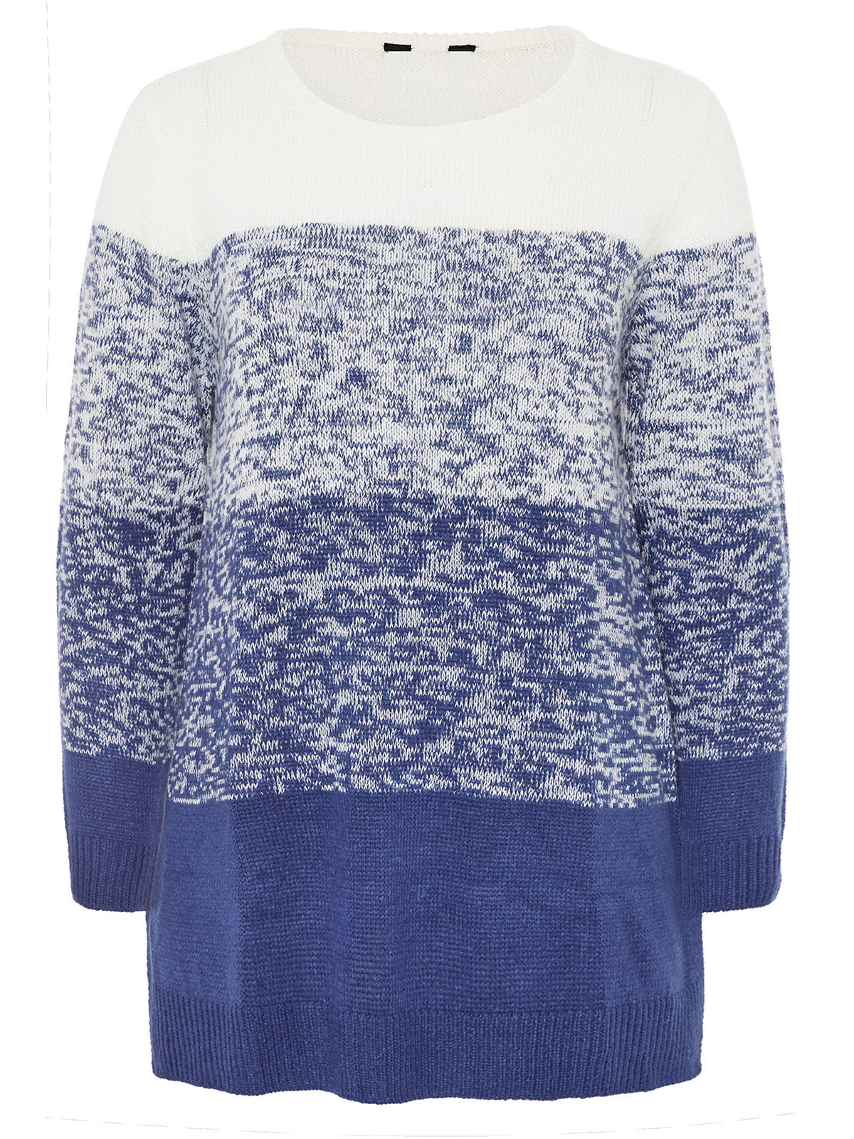 Coral Navy & Red Marl Soft Knitted Plus Size Jumpers