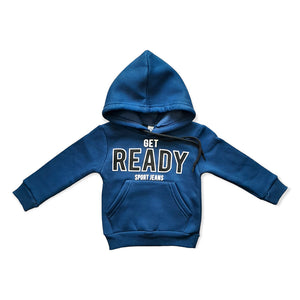 Boys Tracksuits Blue Get Ready Sweatshirt Hoodie Top Plus Jogging Bottoms