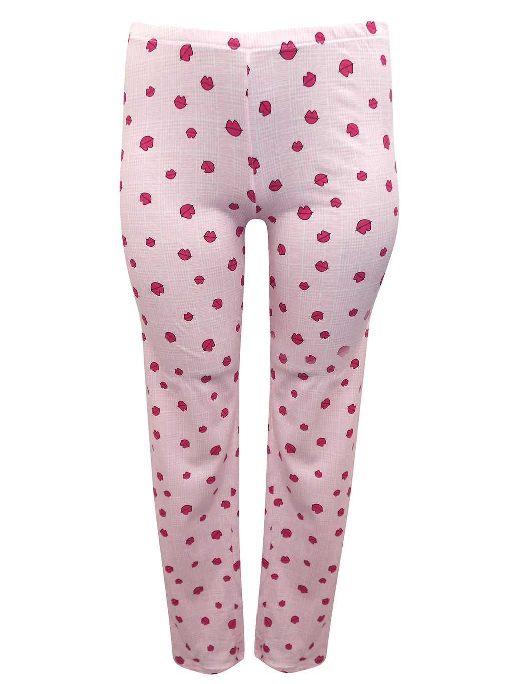 Italian Miami Fuchsia "You Love Me" Pure Cotton Lip Pyjama Set