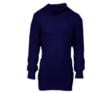 Load image into Gallery viewer, Girls Roll Neck Ribbed Cable Knitted Long Sleeve Warm Thick Sweater Jumper
