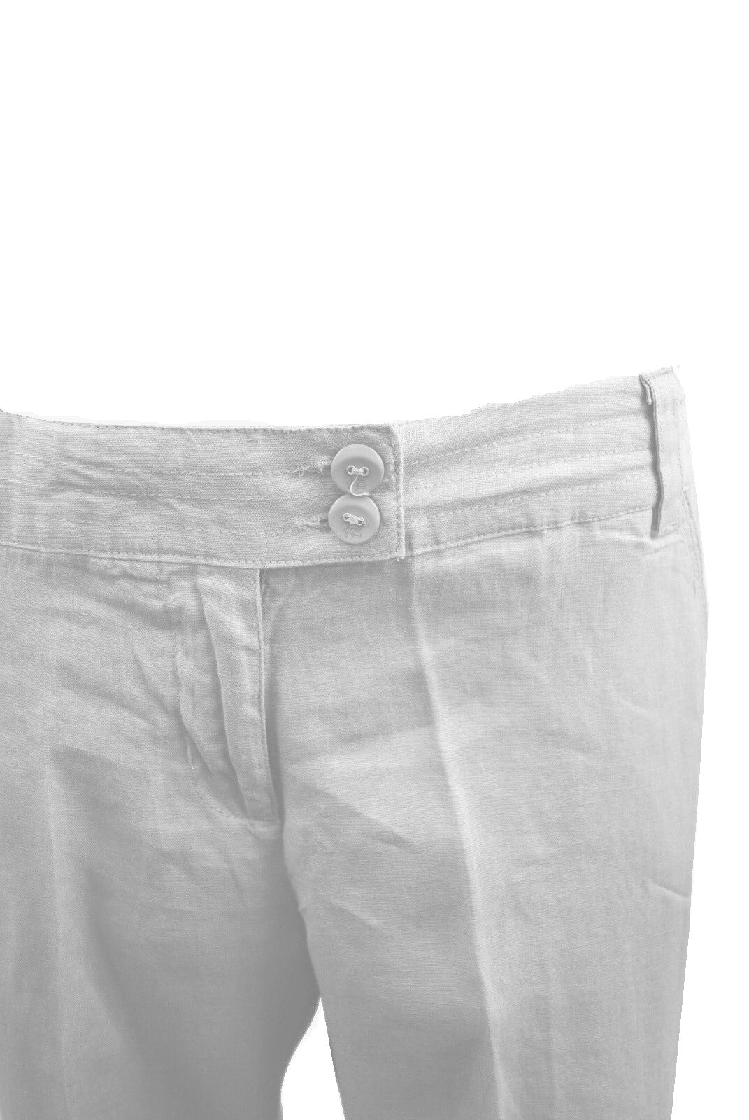 Sand Linen High Rise Straight Leg Trousers