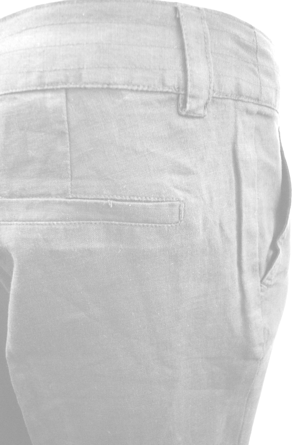 Sand Linen High Rise Straight Leg Trousers