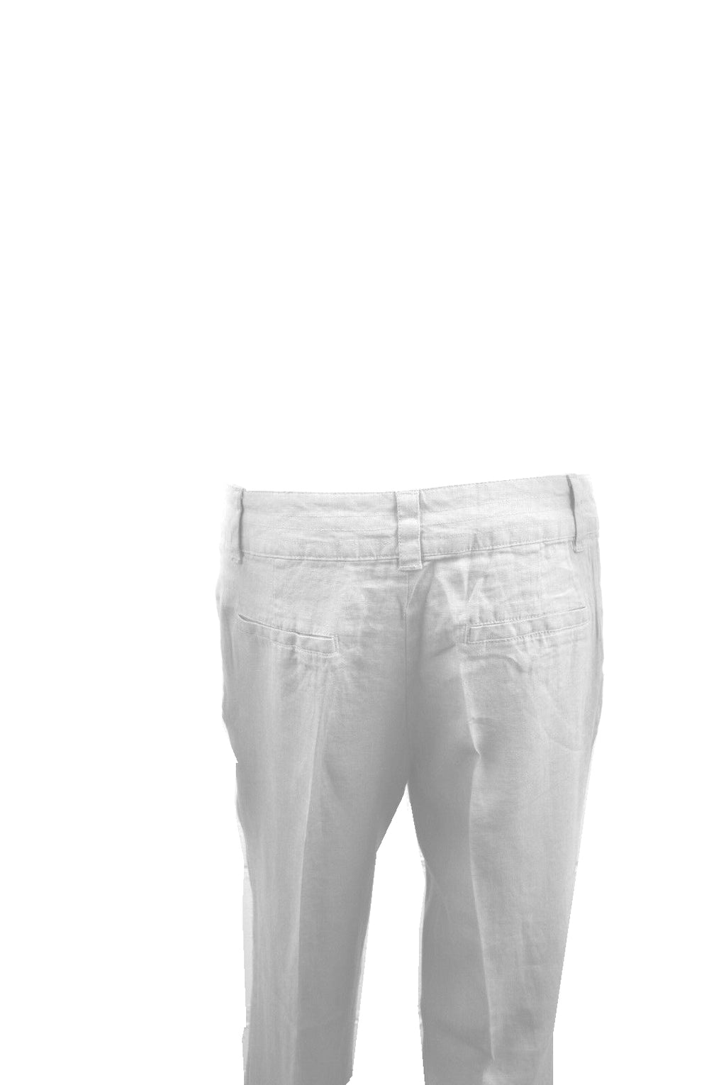 Sand Linen High Rise Straight Leg Trousers