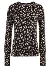 Load image into Gallery viewer, Black Multi Floral Print Soft Knit Long Sleeve Jumper
