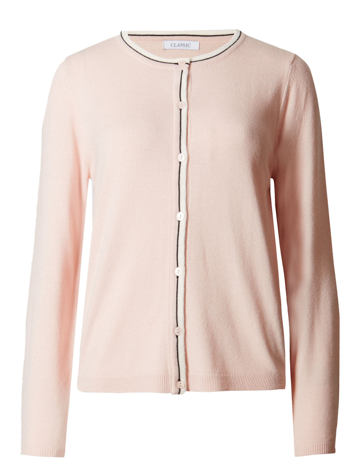 Classic Peach Soft Knit Button Down Long leeve Cardigan