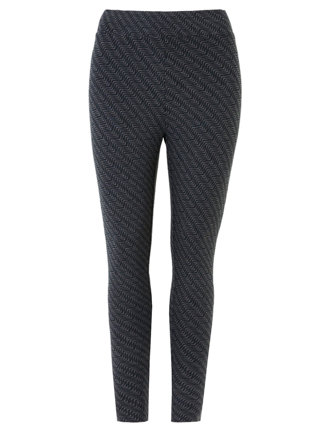Black Zig-Zag High Waisted Stretchy Leggings