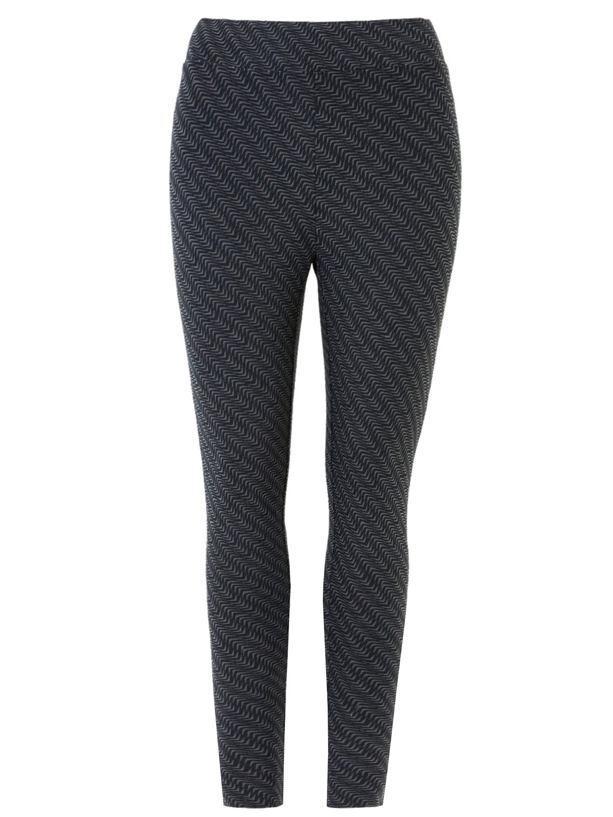 Black Zig-Zag High Waisted Stretchy Leggings